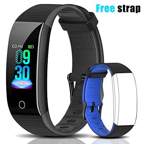 YANGOO Pulsera Actividad Inteligente Impermeable IP68 Pulsera Inteligente Pantalla Color HR con Correa Reemplazable Podómetro Pulsera Deporte Presión Arterial Reloj Inteligente para Mujer y Hombre