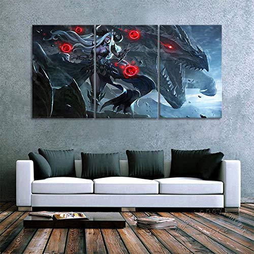 Cuadro En Lienzo 3 Piezas Material Tejido No Tejido Liga Angel Impresión Artística Imagen Gráfica Decoracion De Pared Giclée Artstore