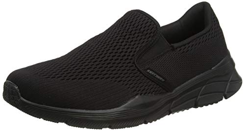 Skechers Equalizer 4.0, Zapatillas sin Cordones para Hombre, Azul (Black Engineered Mesh/Black Trim BBK), 44 EU