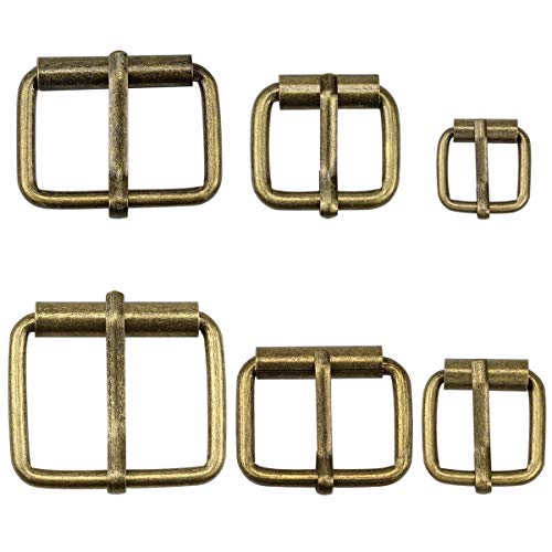 Hysagtek - Set de 60 hebillas de bronce, 6 tamaños diferentes