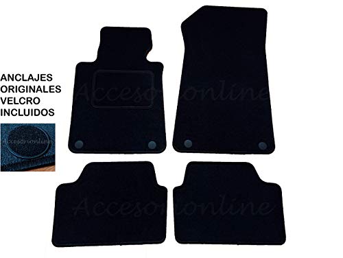 Accesorionline Alfombrillas para BMW Serie 1 Todos los Modelos 3/5puertas Cabrio Coupe - A Medida con talonera E81 E82 E87 E88 F20 F21 F40 (5Puertas 2004-2011)