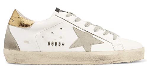 Golden Goose Casual Zapatillas de piel Super Star para mujer, color Dorado, talla 36.5 EU