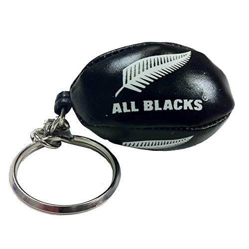 Gilbert - Llavero con miniatura de balón de rugby relleno de esponja del equipo neozelandés All Blacks