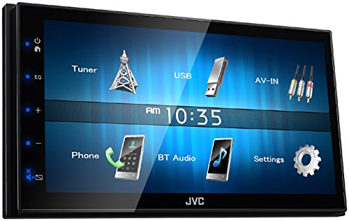 JVC KW-M24BT 50W Bluetooth Negro Receptor Multimedia para Coche - Radio para Coche (Am,FM, 87,5-108 MHz, 531-1611 kHz, 17,3 cm (6.8"), Negro, 50 W)