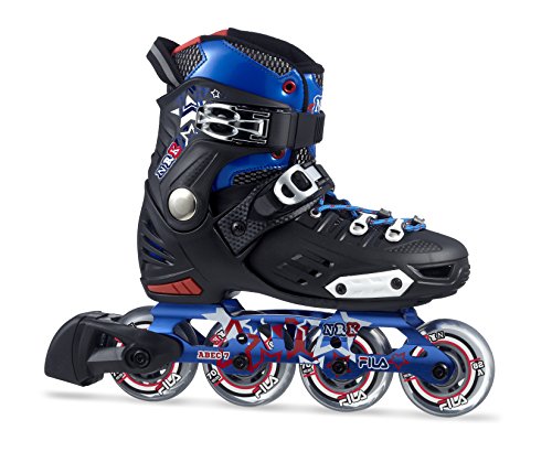 FILA SKATES Nrk Patines, Niños, Negro/Azul/Rojo, L