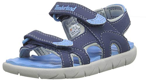 Timberland Perkins Row 2-Strap (Toddler), Sandalias de Punta Descubierta Unisex-Niños, Azul Dark Blue, 25 EU