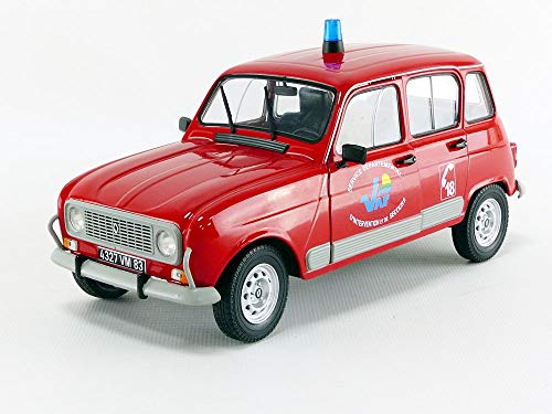 1989 Renault R4 GTL Pompier Du VAR 1:18 Solido 1800106