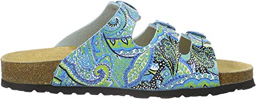 Lico Bioline Lady, Zapatillas de Estar por casa para Mujer, Turquesa (Tuerkis/Lemon Tuerkis/Lemon), 37 EU