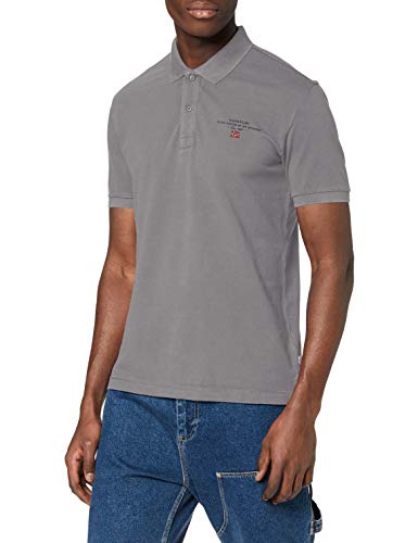 Napapijri Elbas 3 Polo, Gris (Med Grey Solid 1611), X-Large para Hombre