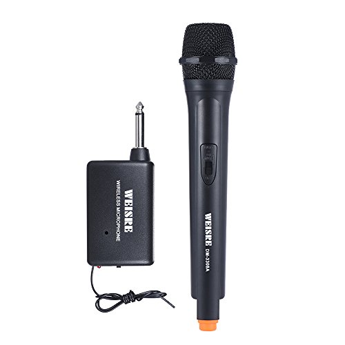 ammoon Micrófonos Inalámbrico de Mano Dinámica Unidireccional Micrófono Amplificador de voz para la Reunión de Karaoke Ceremonia Promoción
