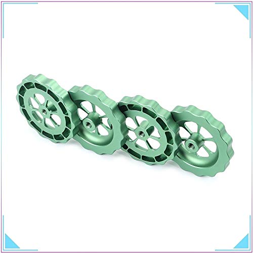 HUANRUOBAIHUO Impresora 3D de Piezas 4pcs Mano Grande Torsión Tuerca de nivelación Todo el Metal Verde for TEVO Tornado 3D Impresora Hilo último Perilla Nivelador M5 Partes de la Impresora 3D