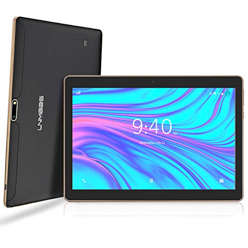 LNMBBS Android 9.0 Tablet de 10'' con WiFi 4GB de RAM y 64 GB de Memoria Tablet PC Procesador de Cuatro núcleos y Dobles Ranuras SIM y una Ranura TF Cámara GPS OTG (Negro)