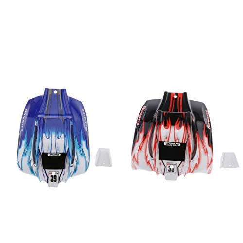 perfeclan 2 Piezas 1:18 Wltoys A959 Car Body Shell Cover RC Piezas De Repuesto Actualizadas