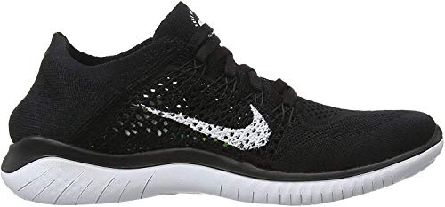 Nike Free RN Flyknit 2018, Zapatillas de Running para Mujer, Negro (Black/White 001), 37.5 EU