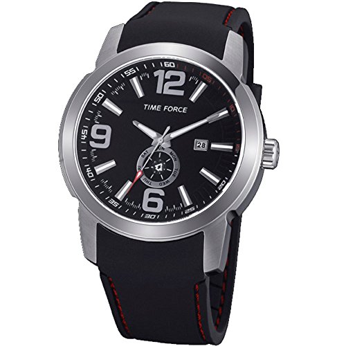 Time Force TF4075 - Reloj analógico de Caballero con Calendario - Acero Inoxidable y Caucho