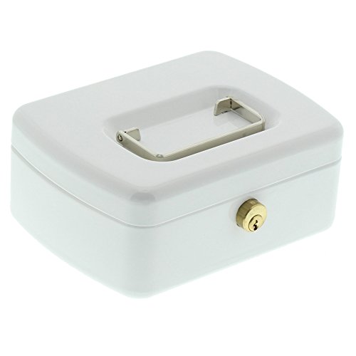 Burg-Wächter Office 2167 W Caja de Caudales con Ranura para Monedas Cilindro de Pistones Latonado, Blanco, Pequeña