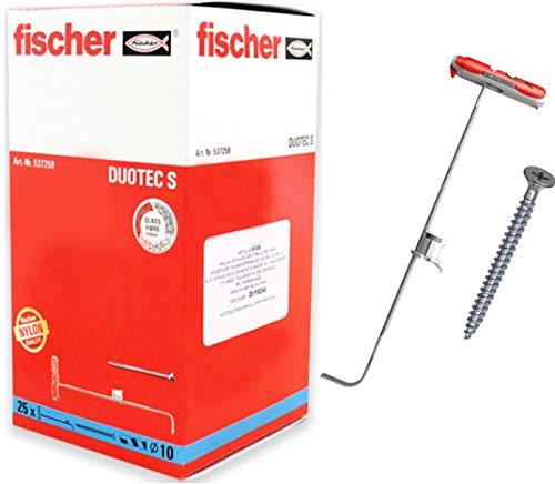 Fischer Taco DuoTec 12 (Caja de 10 Ud.), 542796, Gris/Rojo