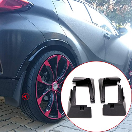 HIGH FLYING para Toyota C-HR CHR 2016-2019 Híbrido Guardabarros para coche (4 unidades), color negro