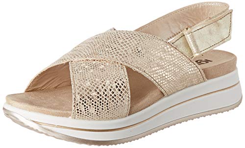 Igi&Co Sandalo Donna Dsd 51743, Sandalias de Plataforma para Mujer, Dorado (Oro Chiaro 5174322), 37 EU