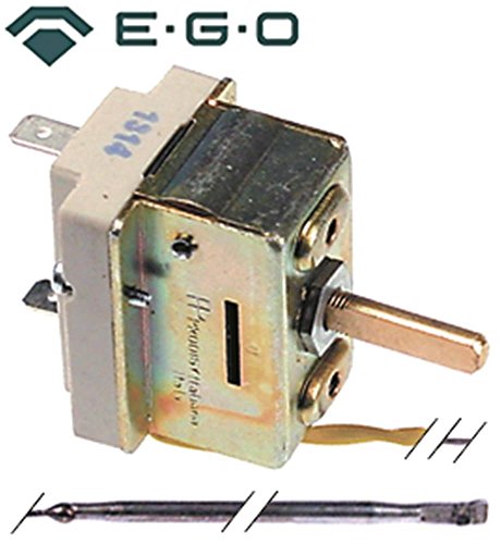 EGO 55.17053.040 - Termostato para Electrolux 240271, 240272, 260720, 260721, 697380 (máx. Temperatura 282 °C, sensor de 1 polo, 196 mm.