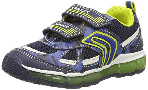 Geox J Android Boy C, Zapatillas para Niños, Azul (Navy/Lime C0749), 32 EU