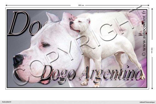 Pets-Easy.com - Adhesivo para perro panorámico (15 cm a 100 cm), diseño de Dogo-Argentino