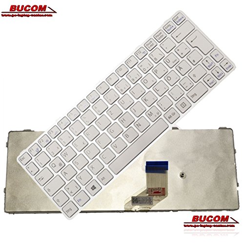 Teclado para Sony VAIO SVE11 sve1111 SVE 1112 sve1 1125cc sve1 1115ecb QWERTZ de Keyboard Blanco