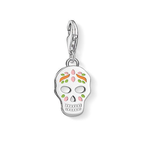 Thomas Sabo Mujer-Colgante-Charm Cráneo mexicano Charm Club Plata de ley 925 1436-007-25