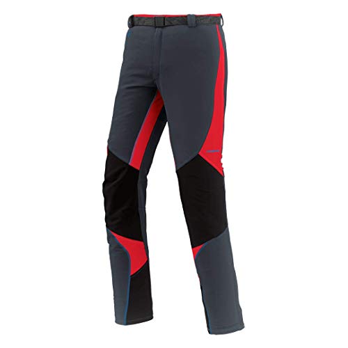 Trangoworld Manaslu Pantalón Largo, Hombre, Antracita/Rojo Volcán, 2XL