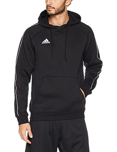 adidas CORE18 Hoody Sudadera con Capucha, Hombre, Negro (Negro/Blanco), 2XL