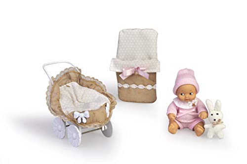 Barriguitas- Carrito con muñeca bebé y ropita (Famosa 700015810)