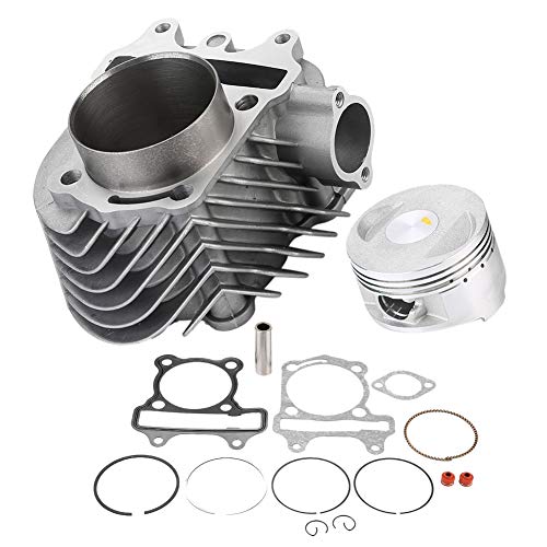 Juego de cilindro, conjunto de junta de pistón de pistón del kit de cilindro de motocicleta Big Bore 61 mm para motor GY6 150CC 200CC