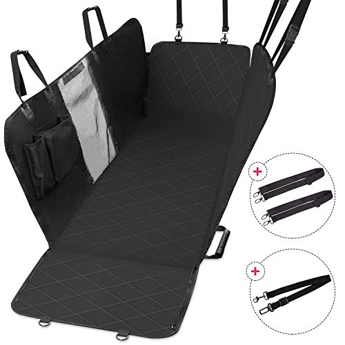 LOETAD Funda para Perro de Coche Cubierta Asiento Coche Perro Protectores de Asiento de Coche para Perros Mascotas y Viajes con Hebilla de Seguridad Impermeable