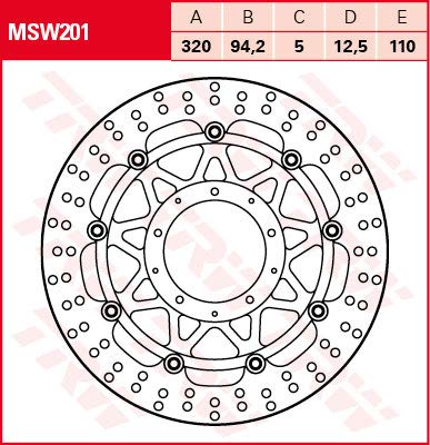 Motorize-TRW Lucas MSW201 - Disco de Freno Flotante