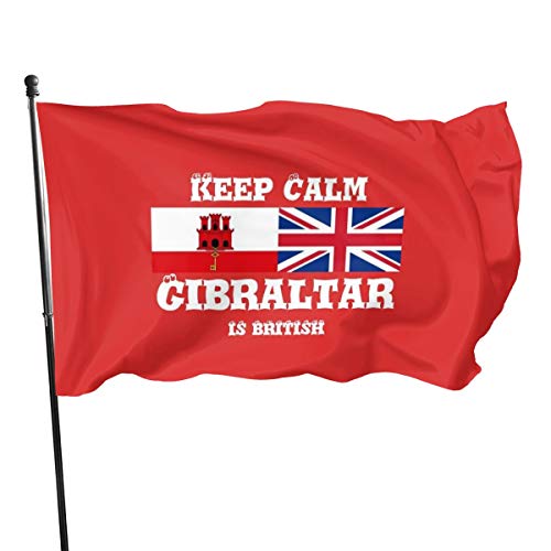 N/D Bandera de Gibraltar Is British Design Banderines, 0,9 x 1,5 m