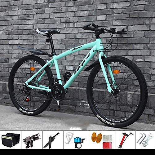 Variable de montaña de alto nivel Rider-- de bicicleta masculino de Off-Road Racing de bicicletas velocidad doble absorción de choque ligero adulto joven estudiante Enviar Riding Equipo, bronce, 24" ,