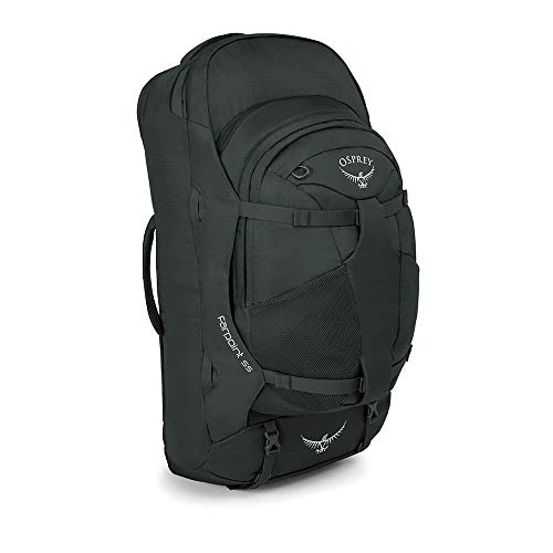 Osprey Farpoint 55 Mochila de Viaje, Hombre, Gris (Volcanic Grey), M/L