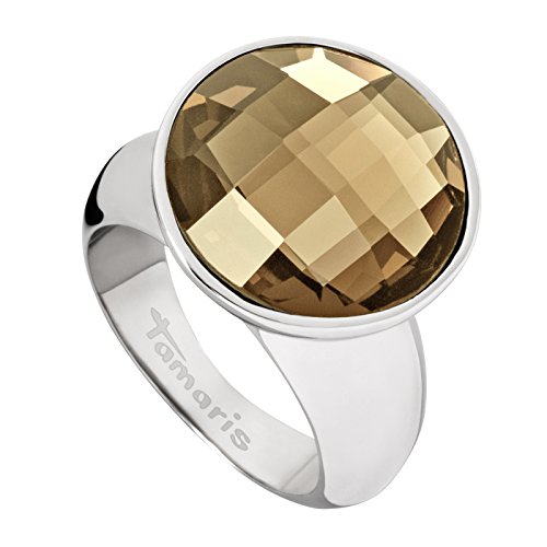 Tamaris Mujer Cristal Acero Inoxidable Anillo Jane Marrón Talla 54 (17,2) -a03510073