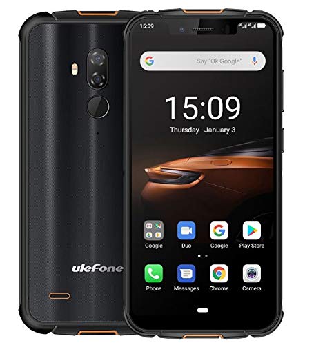 Ulefone Armor 5S Móviles Libre Antigolpes Android 9.0 - MT6763 Octa-Core 4GB + 64GB, 5.85"HD + Gorilla Glass Teléfono Móvil Resistente 4G, Batería 5000mAh, Carga Inalámbrica QI, NFC/GPS/Dual SIM