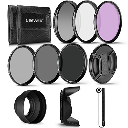 Neewer Filtros Profesionales de Lente UV CPL FLD y Densidad Neutra(ND2, ND4, ND8), Accesorios Kit para Pentax (K-30 K-50 K-5 K-5) y Sony Alpha A99 A77 A65,  62MM