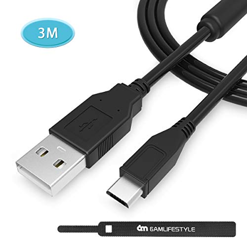 6amLifestyle Cable Micro USB para Carga Mando PS4 y Xbox One 3M - Carga Rápida 2.4A / Transferencia de Alta Velocidad 480Mbps, Cable Micro USB Compatible con Android Smartphone Kindle y Más