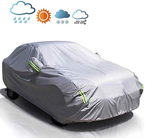 MATCC Funda para Coche Exterior Cubierta del Coche Impermeable Lona Coche Exterior Resistente al Polvo Lluvia Rasguño y Nieve Actualizar 210T(470 * 180 * 150cm)