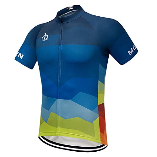 Moxilyn Camisetas de Ciclismo para Hombre, Camiseta Corta, Top de Ciclismo,Jerseys de Ciclismo, Ropa de Ciclismo, Mountain Bike/MTB Shirt, Transpirable y Que Absorbe El Sudor, Secado Rápido