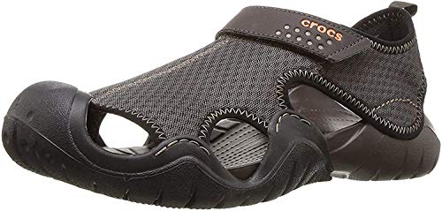 Crocs Swiftwater Sandal Men, Zapatos de Agua para Hombre, Marrón (Espresso/Espresso), 41/42 EU