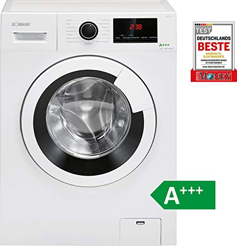 Bomann WA 7170 - Lavadora 164 kWh/año (pantalla LED, 7 kg), color blanco