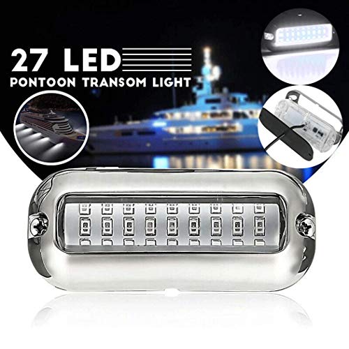 Fansport 27 LED Luces Barco Lámpara De Navegación, Inoxidable Barras De Luz Lampara Subacuatica para Barco Luces a Prueba De Agua(Weiß