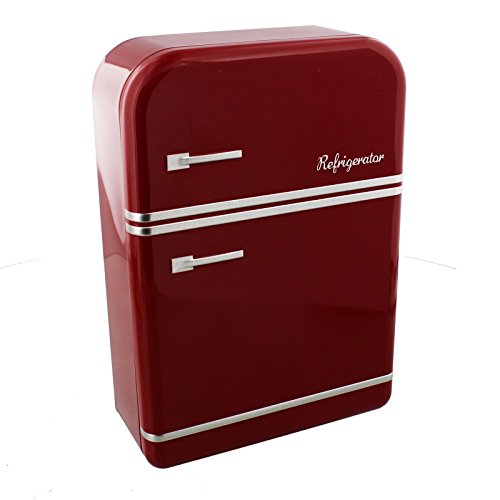 Harvey Makin Lata de Almacenamiento diseño de refrigerador Vintage Rojo