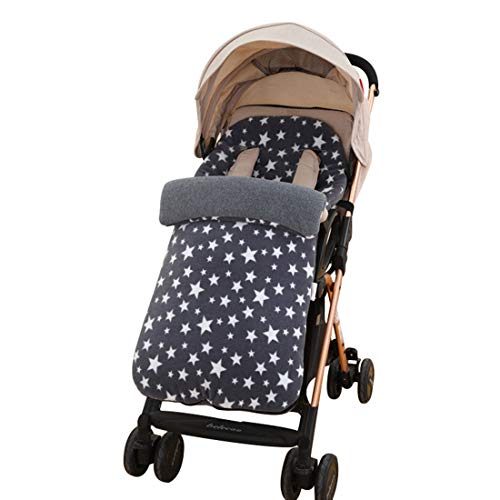 Oraunent Saco de Invierno Dormir de Forro Polar Interior Térmico para Carrito Cochecitos Silla de Bebés Niños Ultra Cómodo Engrosado Universal Gris