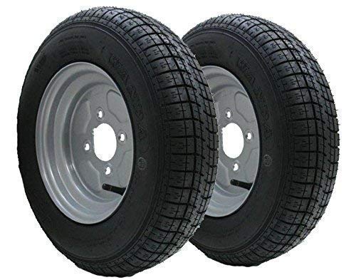 Parnells 2-10"Pulgadas Rueda de Remolque y neumático 145R10 Radial 500kgs 84N 4 Perno 4" PCD