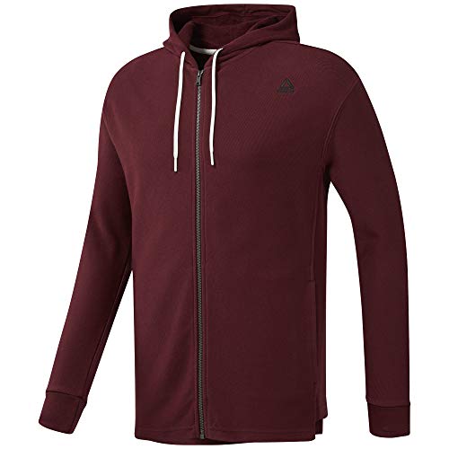 Reebok Te Twill FZ Hoodie Sudadera, Hombre, luxmar, L